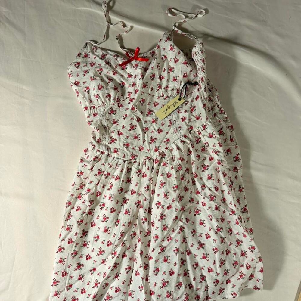 Nwt white red floral coquette - Picture 6 of 6